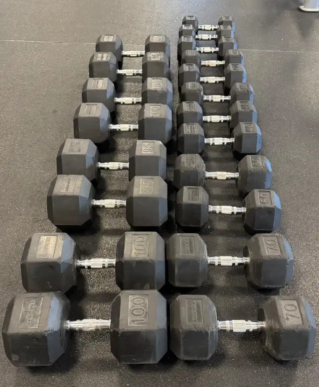 Commercial Dumbbell Set – $1/lb or $1,000 for the lot in Exercise Equipment in Kamloops - Image 3