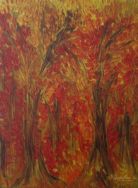 Original Oil Painting - Woods In Autumn