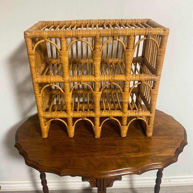 Vintage Boho Bamboo Wine Rack in Home Décor & Accents in City of Toronto