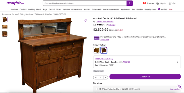 Antique Tiger Oak Buffet with Mirror in Hutches & Display Cabinets in Lethbridge - Image 8