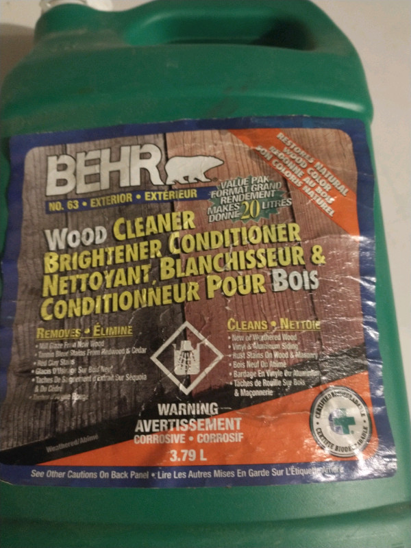 Behr wood cleaner brightner conditioner in Other in Calgary