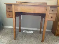 Antique Solid Wood Sewing Table 