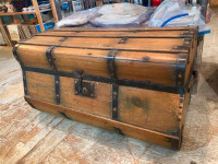 Coffre ancien bois valise pirate coffre malle RÉSERVÉ