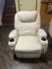 Bonded leather heated massage chair 