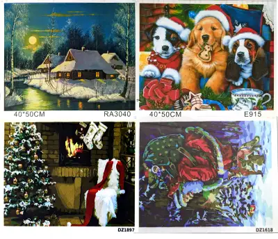 Christmas Oil painting set, View more