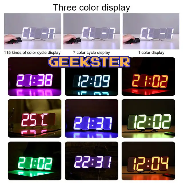 Large Multi-Colour LED Clock with Temp Display - FREE SHIPPING! in General Electronics in Ottawa - Image 5