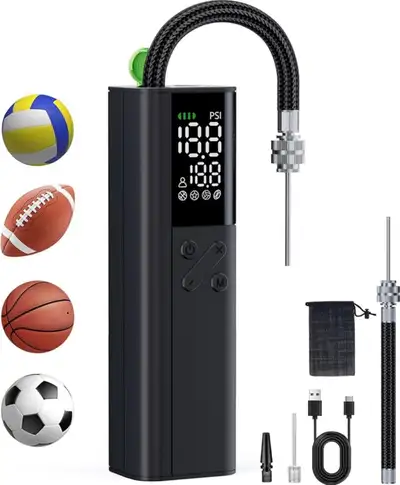 Electric Ball Pump 4X Fast with Digital Gauge, View more