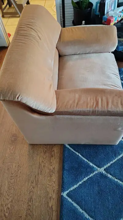 One seater plush couch, View more