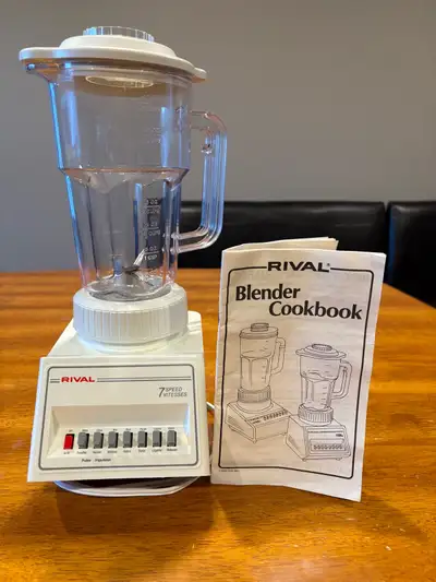 Vintage Rival 7 Speed Blender With Pitcher- Retro Kitchen, View more