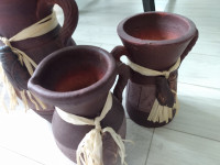 Decorative clay vases