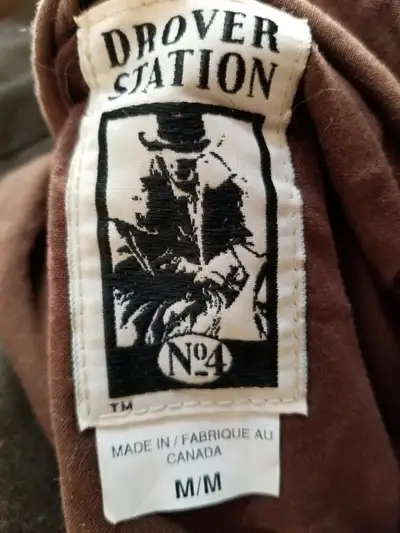 Full length Men's oiled Duster brown in color, Drover Station Mens Medium, worn once at the Calgary...