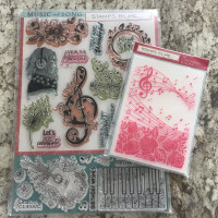 Music and Song Stamps and Embossing Folder