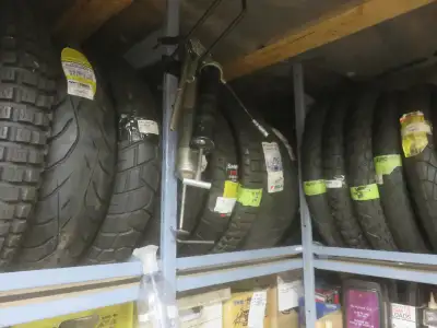 Good new and used MC tires, various sizes, front and rear fitments. Email or text with what you need...