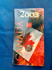 2003 Royal Canadian Mint Quarter with Red Maple Leaf