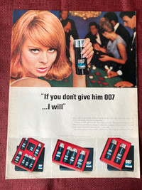 1965 (James Bond) 007 Grooming Aids Original Ad