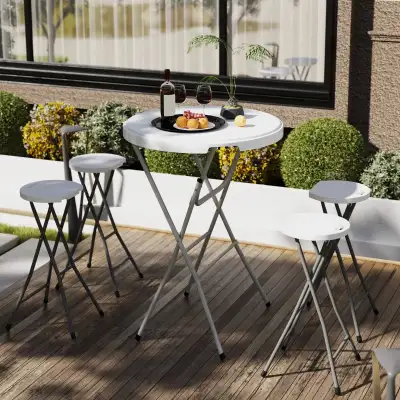 29"H Folding Outdoor Bar Stool, View more