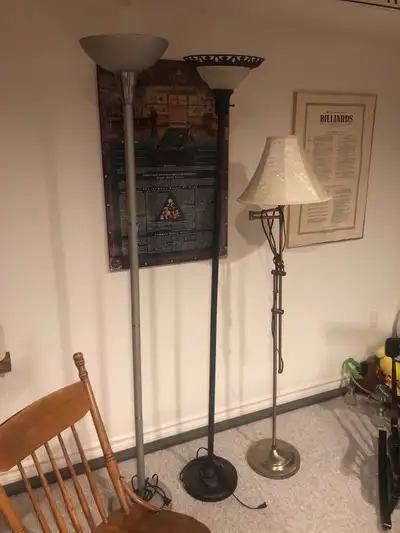 3 floor lamps, View more