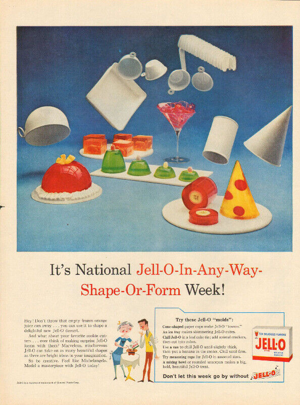 1959 large color magazine ad for Jell-O Dessert in Arts & Collectibles in Dartmouth