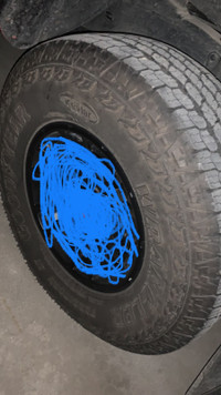 Good year Wrangler territory AT with kevlar. 265/70R16 