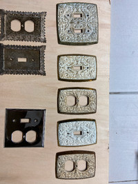 Antique cover plates for switches and receptacles