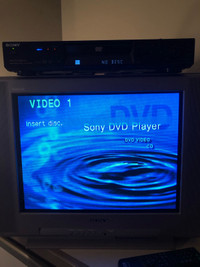 Sony trinitron tv and dvd player 