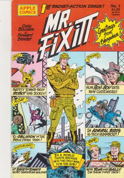 Apple Comics - Mr. Fixitt - complete series of 2 comics., View more