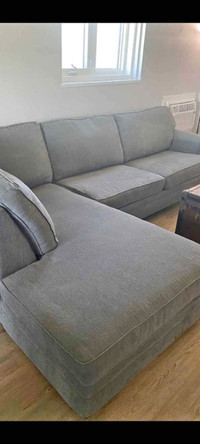 Grey L shaped sectional