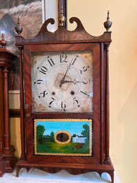 Wadsworth ,Lounsbury & Turner Wood works Pillar & Scroll Clock