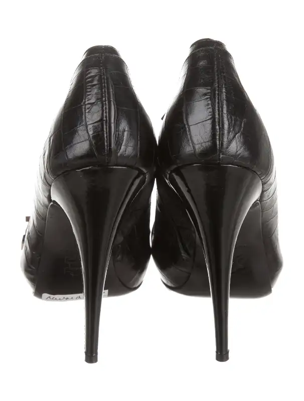 VJC VERSACE Patent Leather Round-Toe Ankle Boots62863267591681123