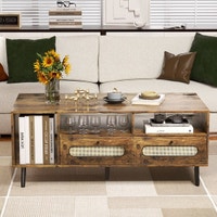 Mixoy Coffee Table with 3 Open Shelves and 2 Storage Cabinets  Markham / York Region Toronto (GTA) Preview
