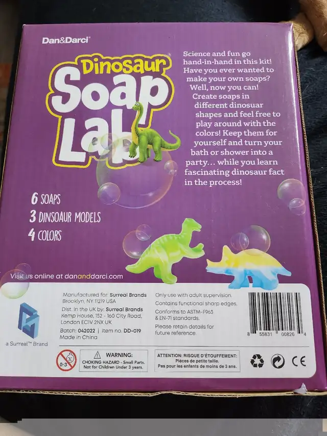 Dan &Darci  Dinosaur  Soap Lab in Hobbies & Crafts in Thunder Bay - Image 4