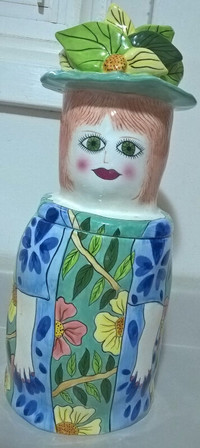 Bella Casa Rare Susan Paley Ganz " HANA " Canister Cookie Jar