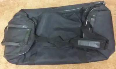 Drum hardware bag on wheels., View more