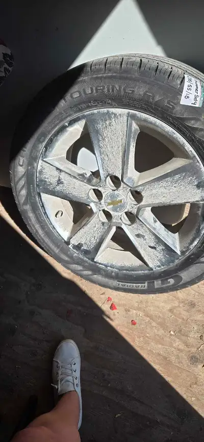 Set of summer rims 235/55/18 still good for summer Set of winter rims 225/65/17 Plus 2 tires not on...