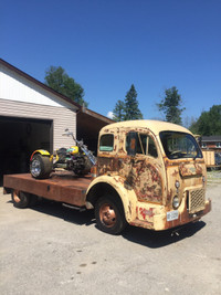 1957 white cabover ratrod