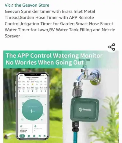 Geevon Sprinkler timer. New sealed(kitchener Doon) , View more