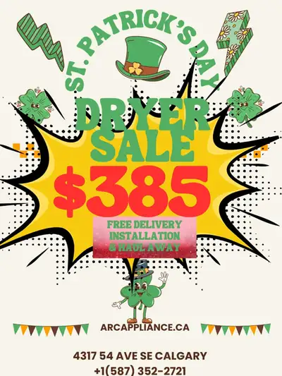 Dryer Free Delivery @ $385, View more