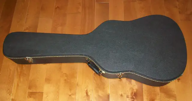 JJ Music Acoustic Guitar Case, Jumbo Model, Hard Shell Case
