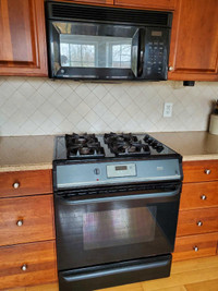 Propane stove with electric oven