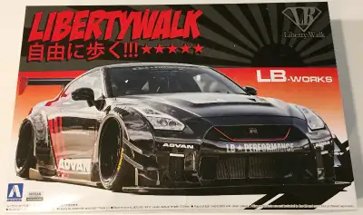 Aoshima 1/24 LB Works Nissan Skyline R35 GT-R Type 2 Version 2 car model. The kit is brand new and n...