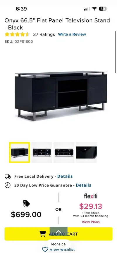 Leons tv stand, View more