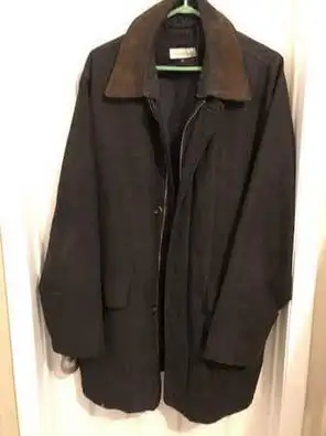 Men's mid-length coat, removable suede collar $135 large regular in Men's in Oakville / Halton Region - Image 3