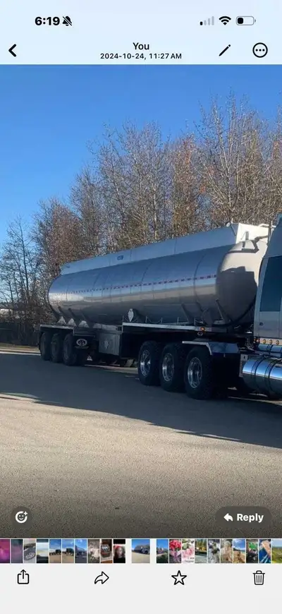 Selling our 2014 lazer tank 44m³ 2 separate compartments 4.5 t&E new pump with upgraded hydraulic mo...