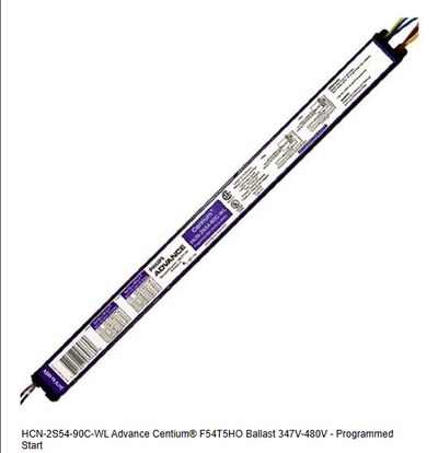 Philips HCN-2S54-90C-WL ADVANCE CENTIUM F54T5HO BALLAST 347-480V, View more