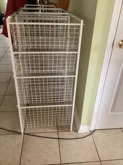 Efficient 4 and 5 white wire drawer basket storage organizer, View more