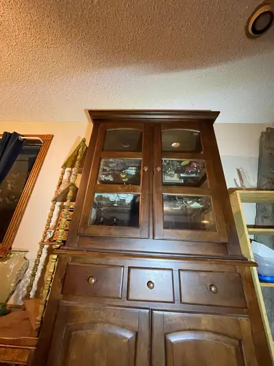 China cabinet shelving unit vintage antique. I deliver, View more