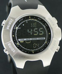 SUUNTO OBSERVER STAINLESS STEEL WATCH WITH RUBBER BAND
