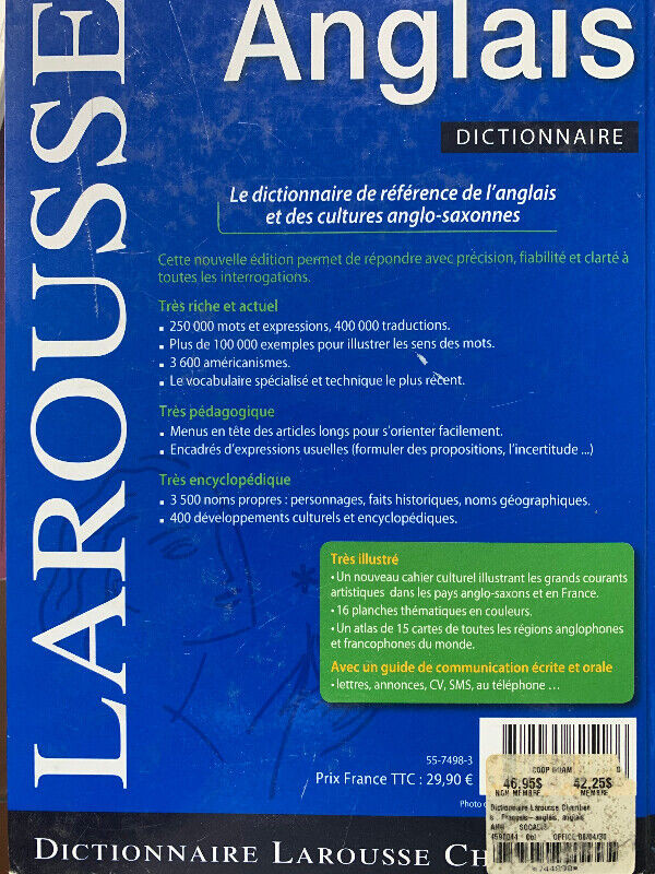 Larousse Anglais dans Manuels  à Longueuil/Rive Sud