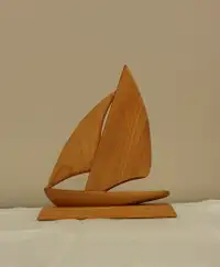 Acadian Handcrafted Wooden Sailboat 