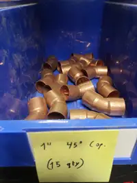 1 inch Copper 45 Degree Coupling (15qty)